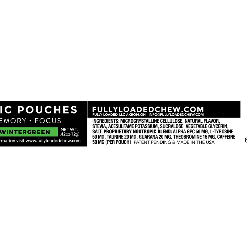 Load image into Gallery viewer, Wintergreen ALPHA Fuel Nootropic Energy Pouches