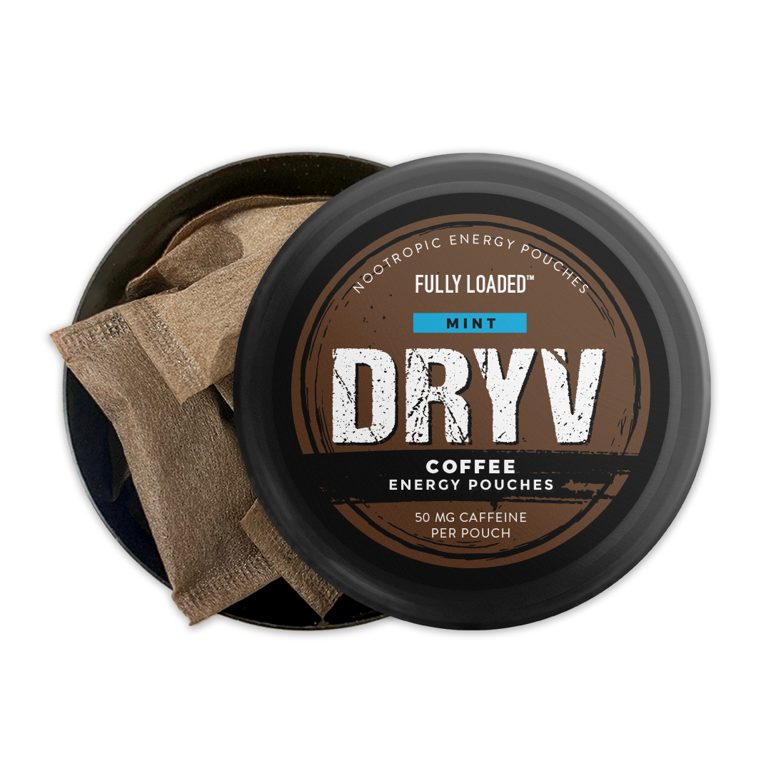 Mint Dryv Energy Pouches - Nootropic, Coffee, Caffeine | Fully